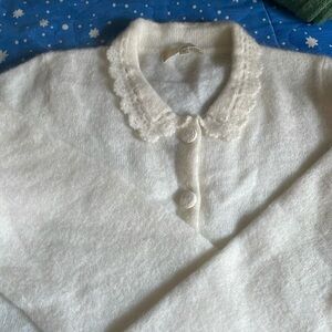 Size Medium Sézane cream mohair cardigan. Non-smoking home gently worn.